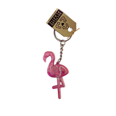 flamingo keychain pink limpi recycling